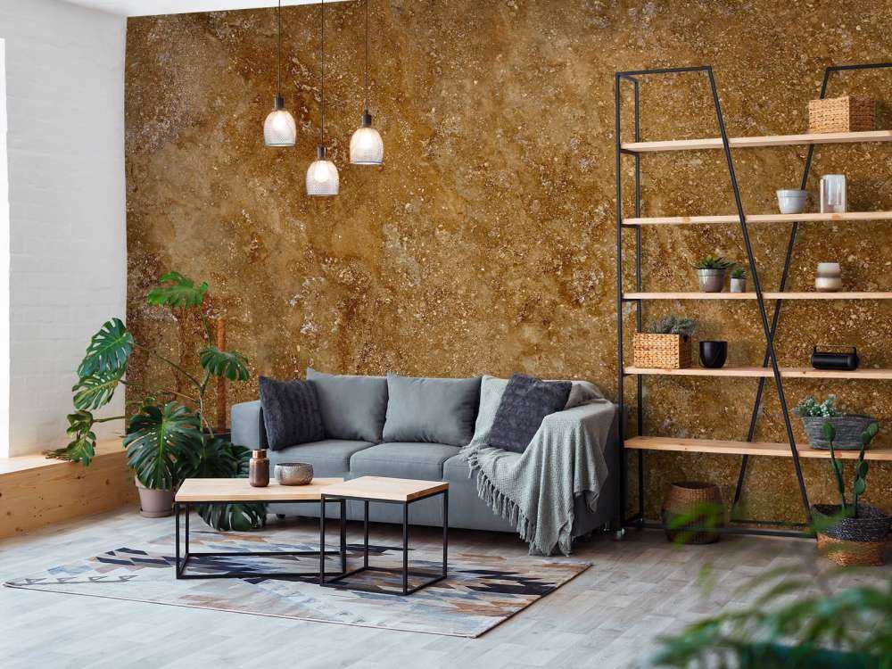 Marmor med guldfarve