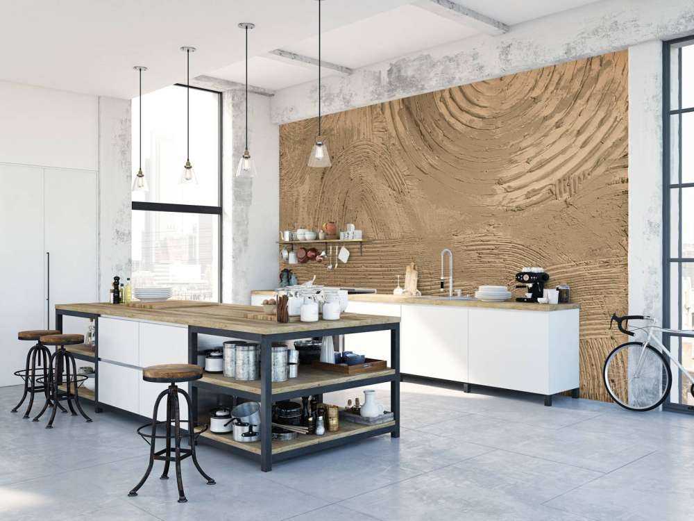 Strukturer og former i guldbrun