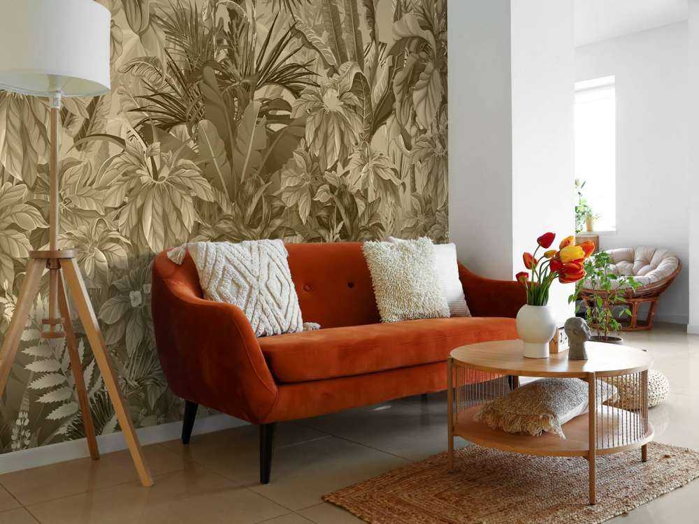 Sepia tropisk jungle