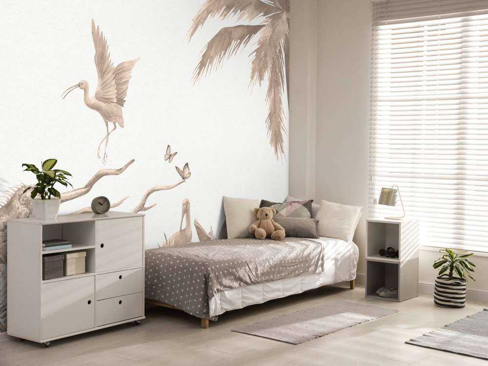 Gren med jungledyr i taupe