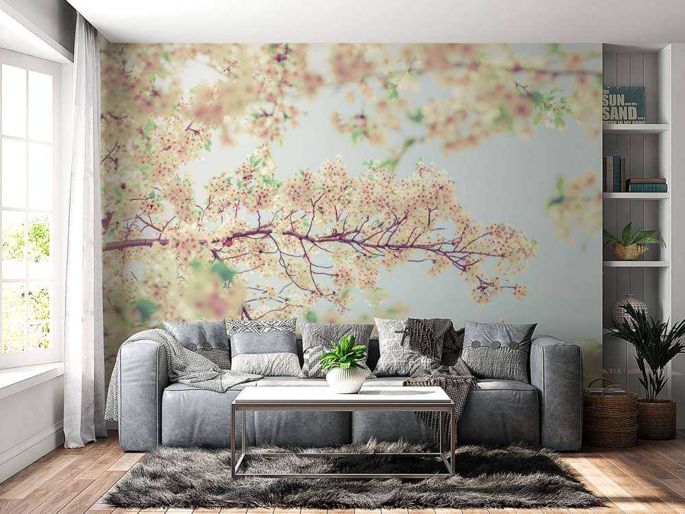 Blomstrende blomster med vintage-look