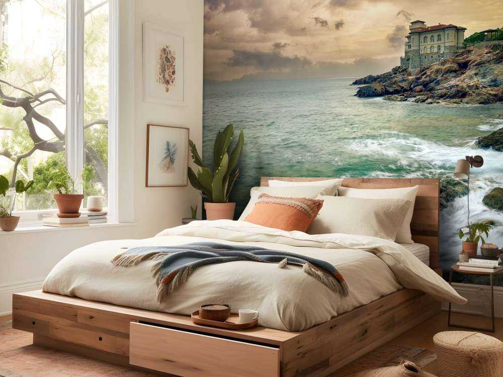 Gammelt slot på kysten