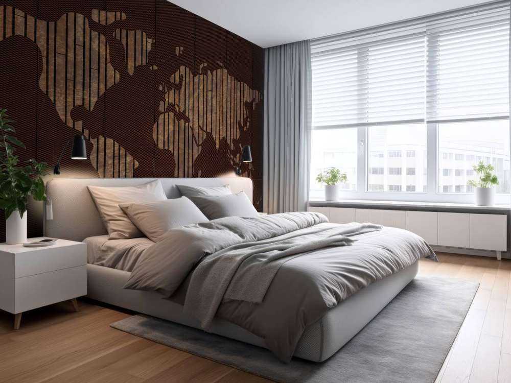 Verdenskort med træstruktur