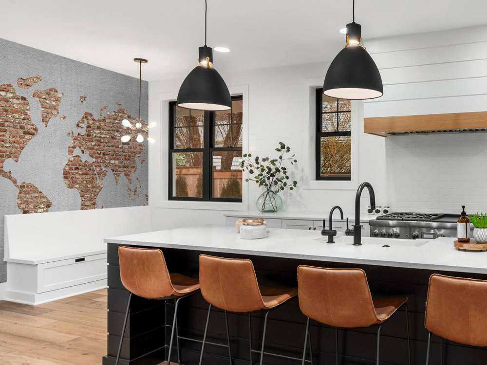 Verdenskort med mursten