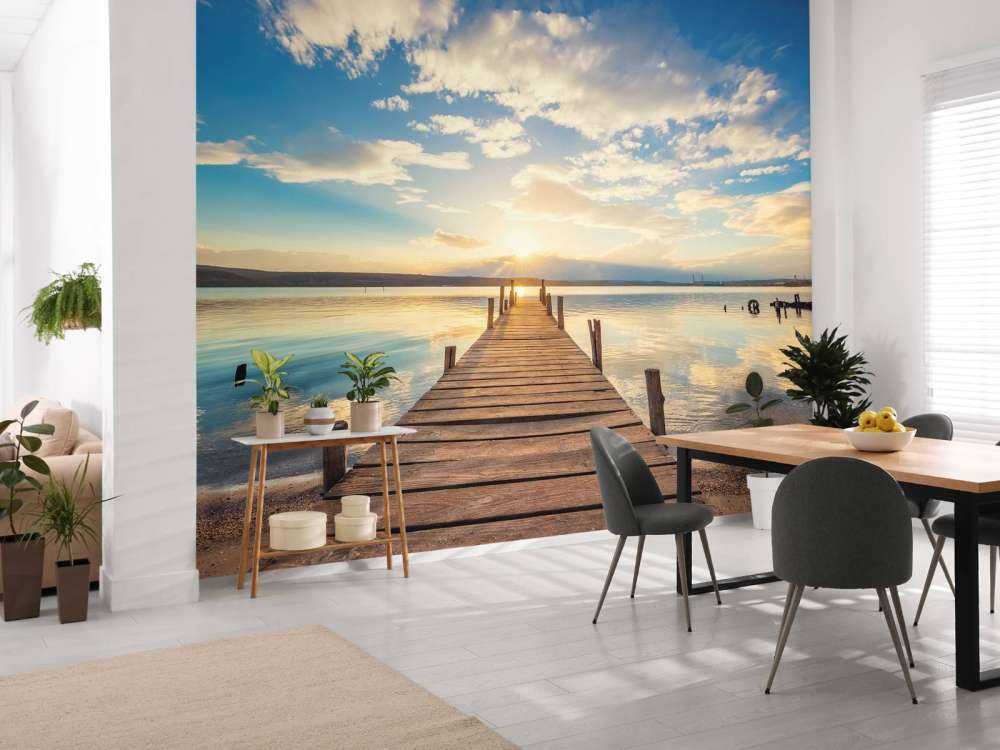 Anløbsbro ved søen