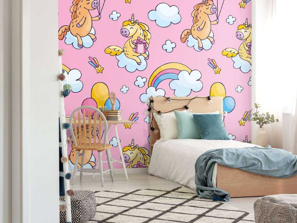 Enhjørninger med balloner