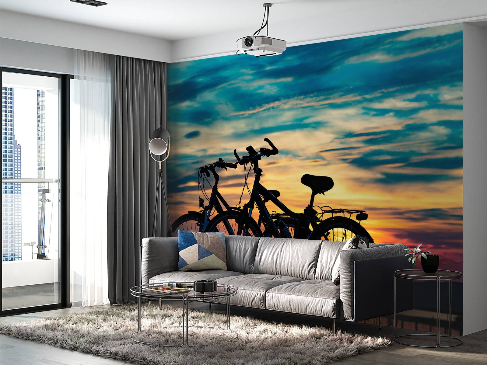 Cykling ved solnedgang