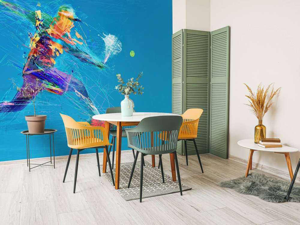 Illustreret tennisspiller