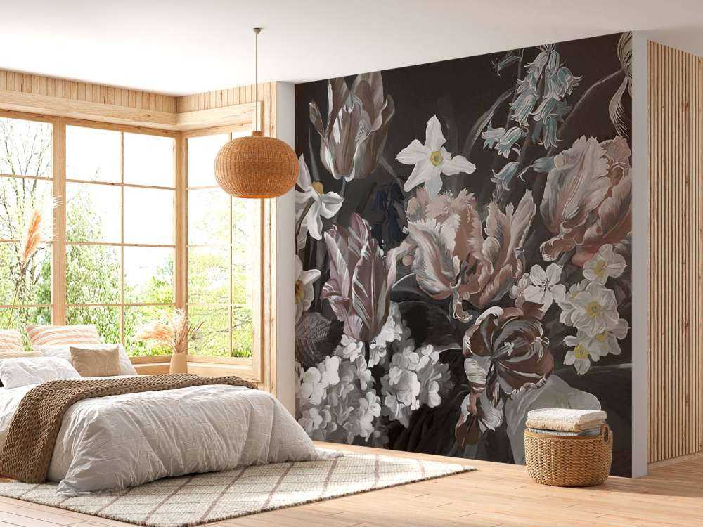 Bouquet med pioner Orange