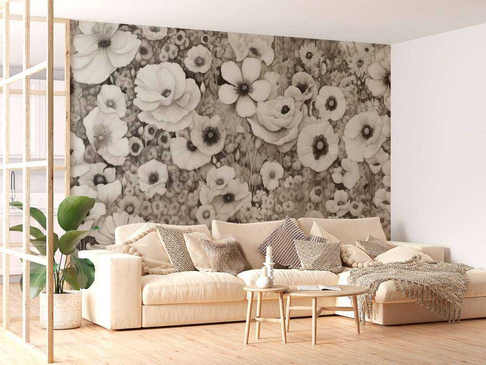 Poppy Tale Monokrom Mørkegrøn