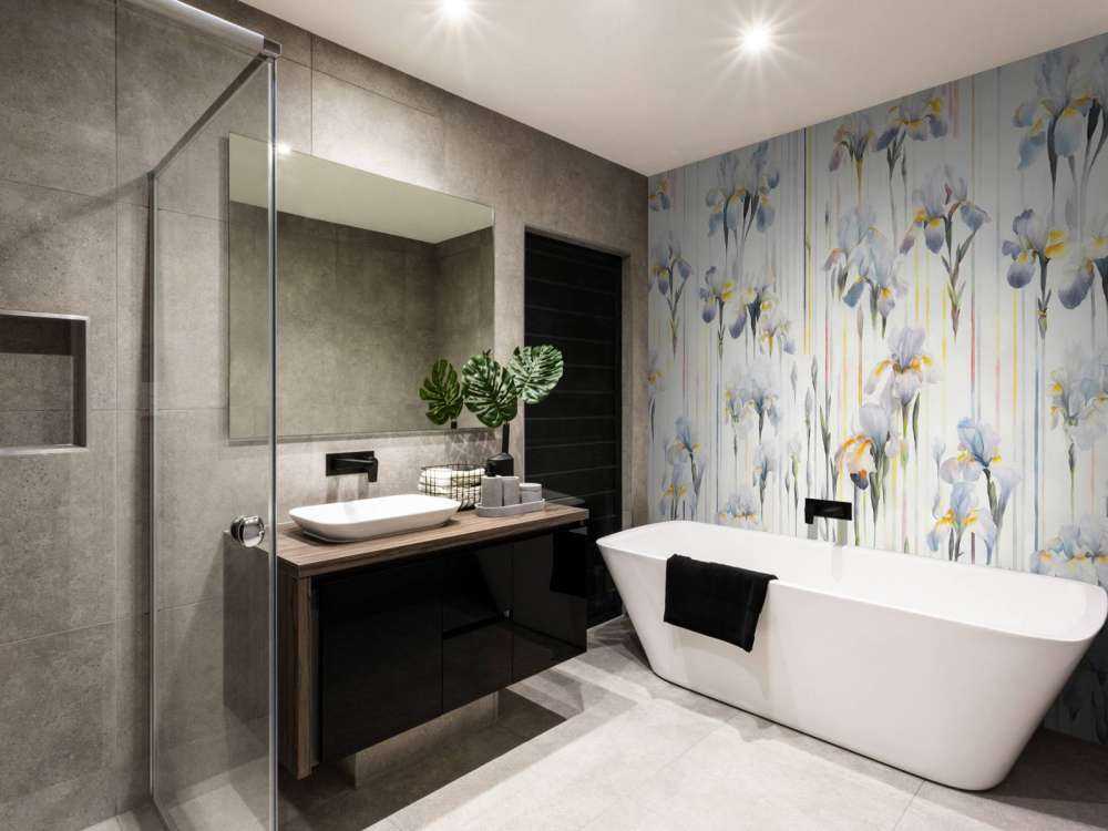 Irisser og Striber Sømløs Blå