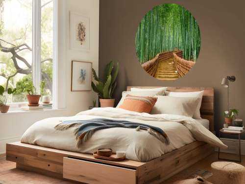 Trappe mellem bambusplanter
