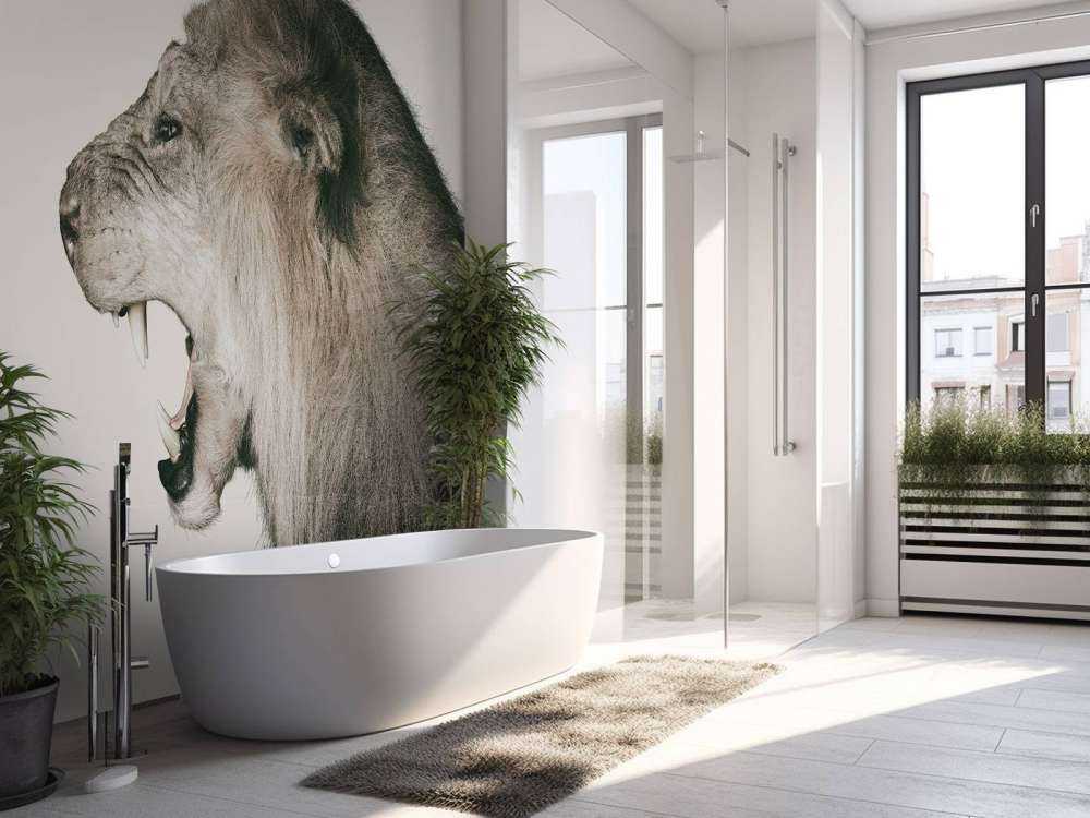 Brølende løve offwhite