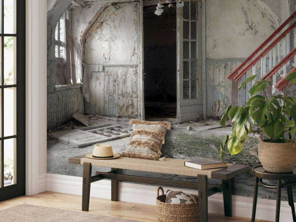 hedel rødt gelænder