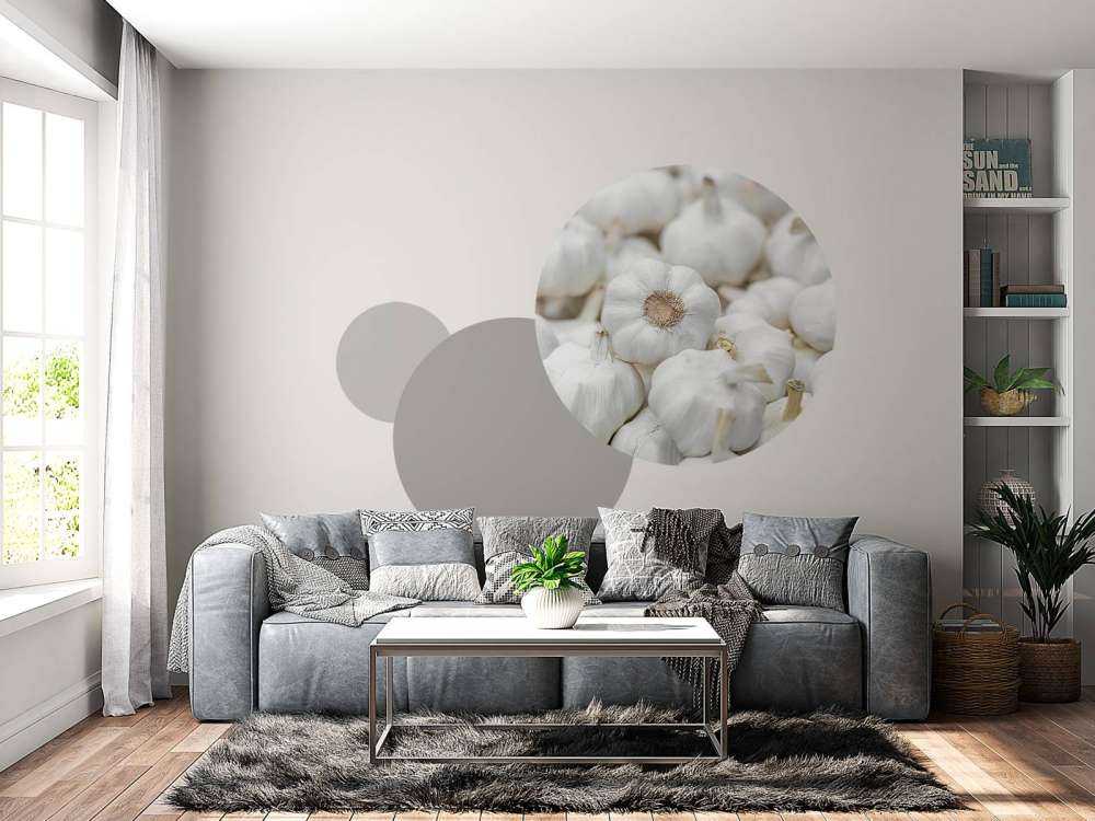 Nærbilde hvitløkspalmer