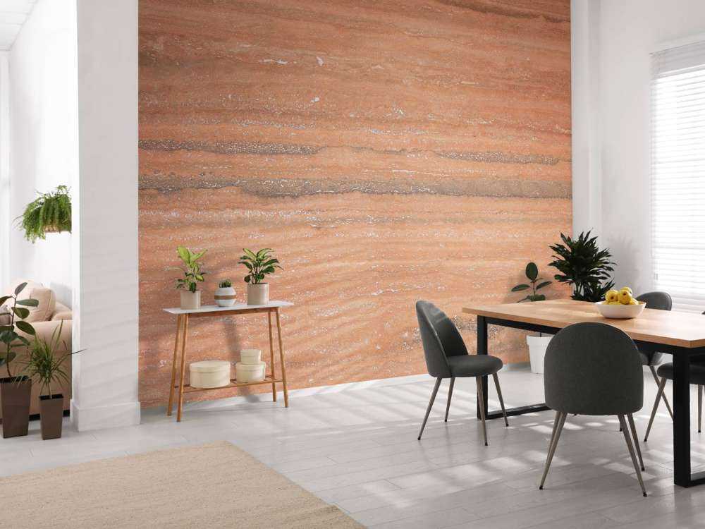 Marmor med terrakottafarge