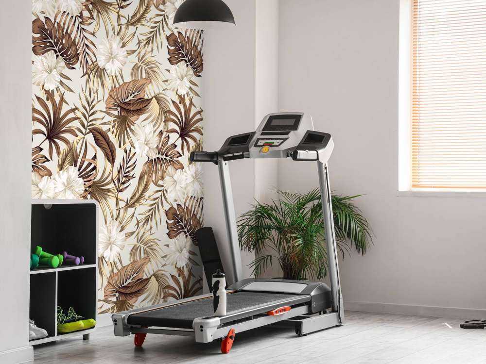 Tropiske blomster, beige