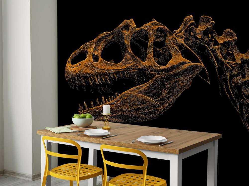 Skjelett av en dinosaur