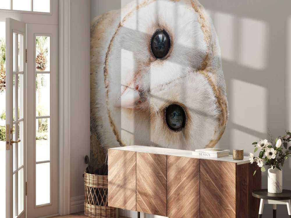 Ugle med hodet på skrå