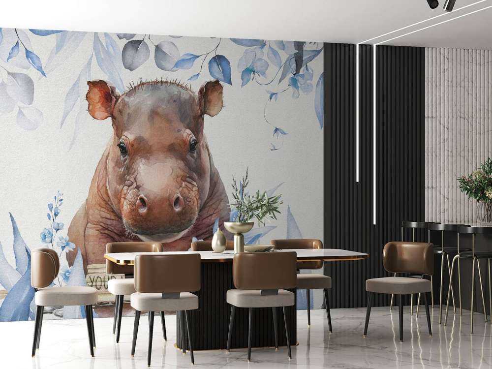 Flodhestunge i bladene blå