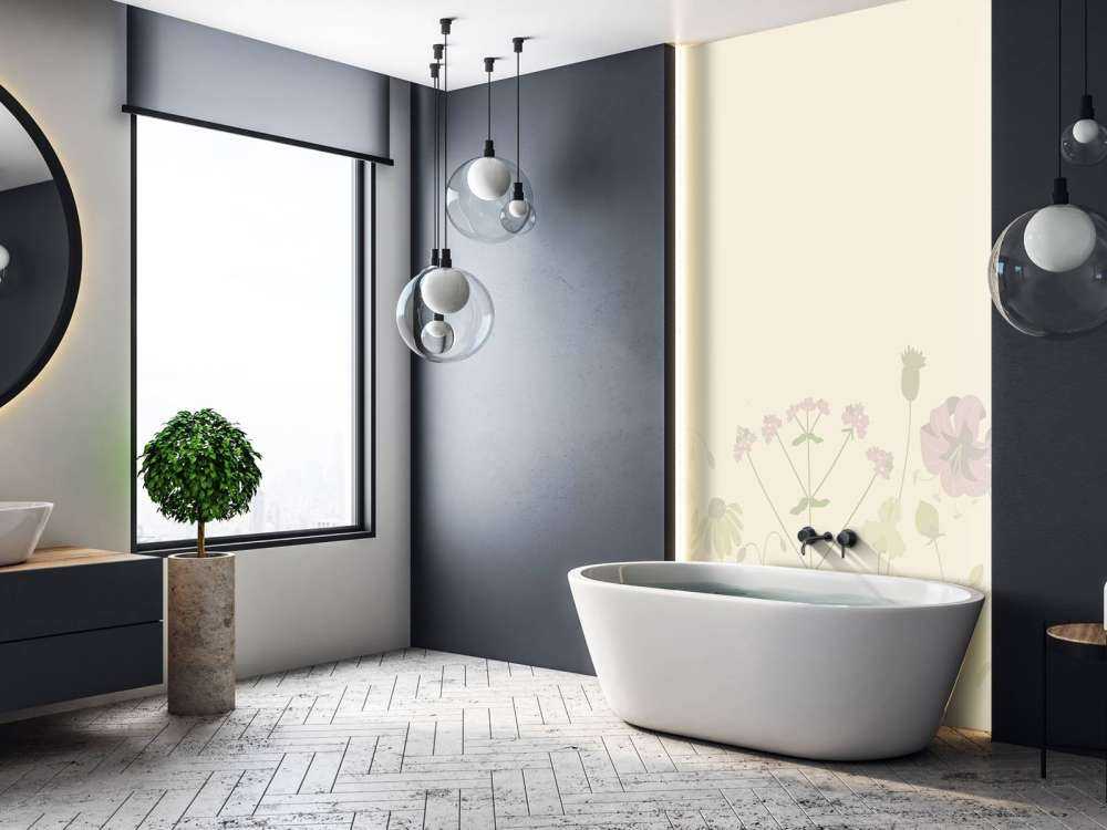 Blomsterfelt i beige og gammelrosa