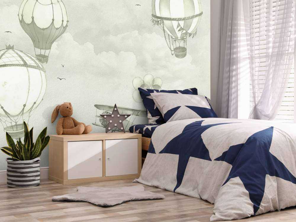 Varmluftsballonger i grønt