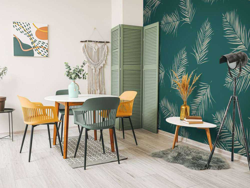 Grønne blader på grønn bakgrunn