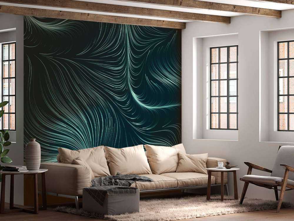 Grønne opplyste linjer