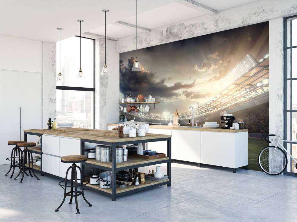 Stadion ved solnedgang