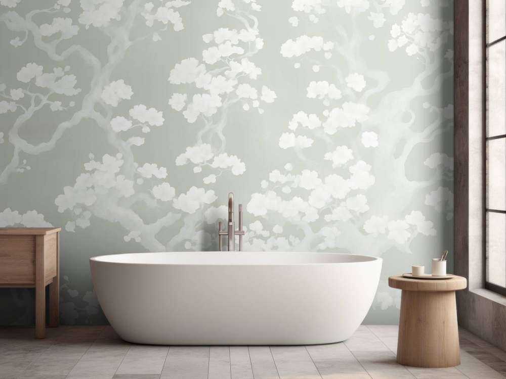 Vidunderlig blomstrende skog - grønn