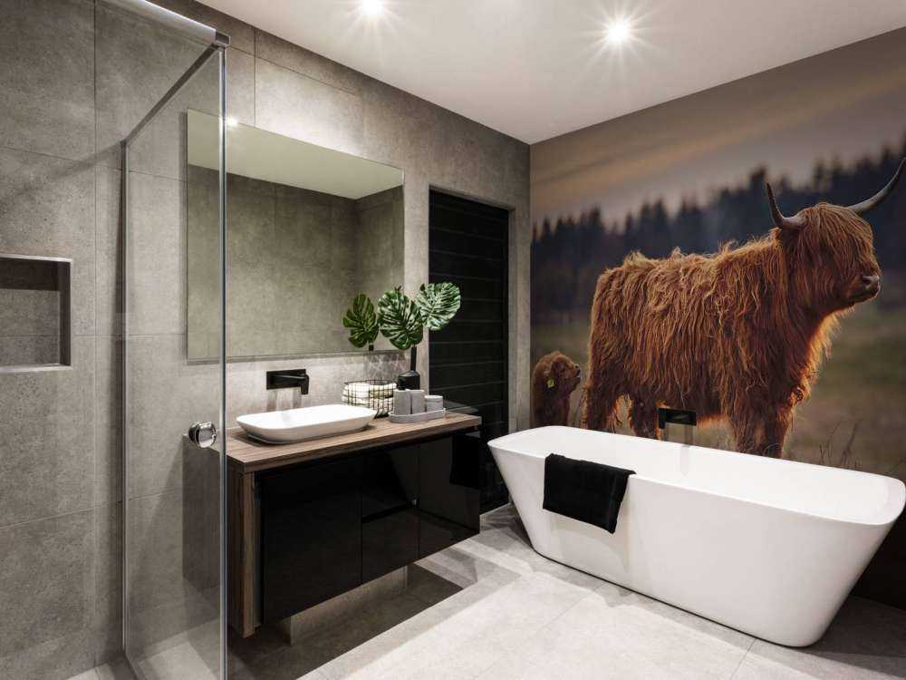 Det skotske høylandet på engen