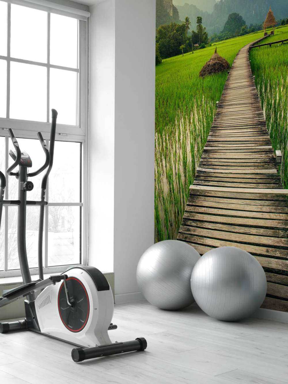 tretillatelse gjennom et risfelt