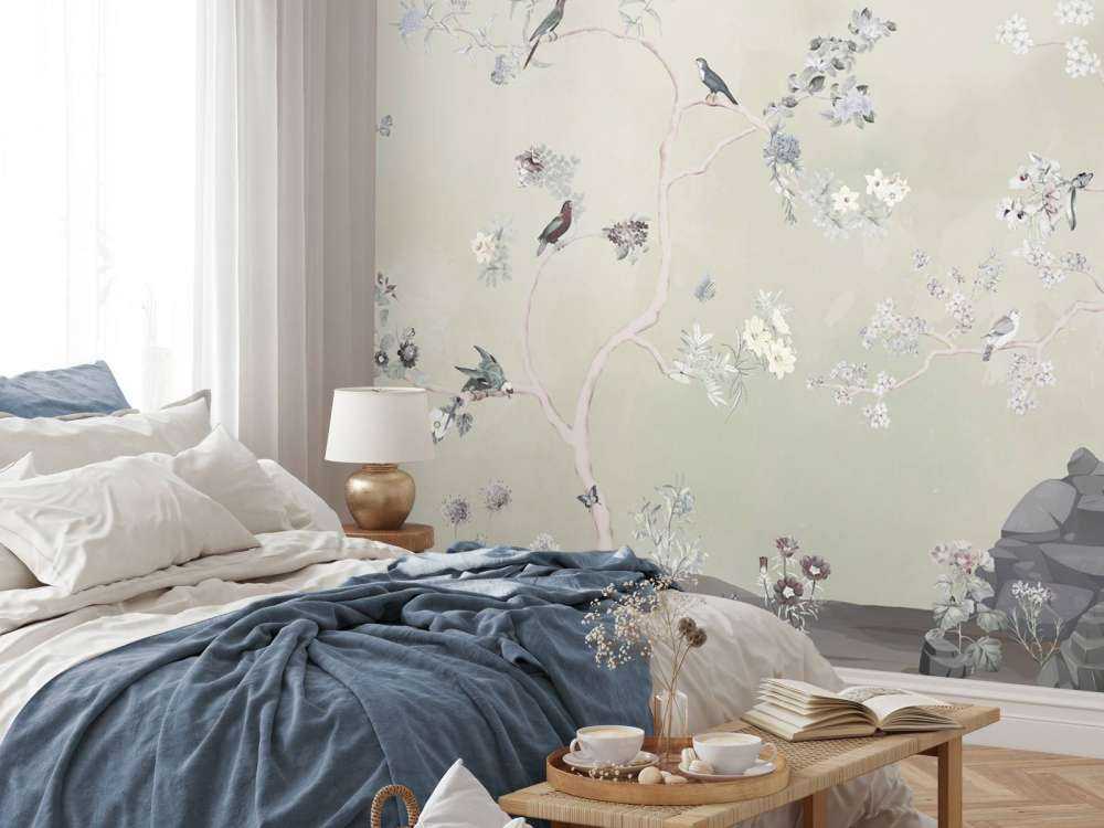 Birds in Garden Panorama 11