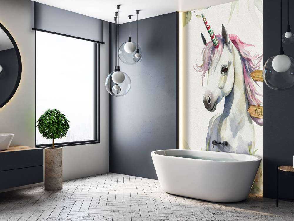 Enhjørningbaby med planter