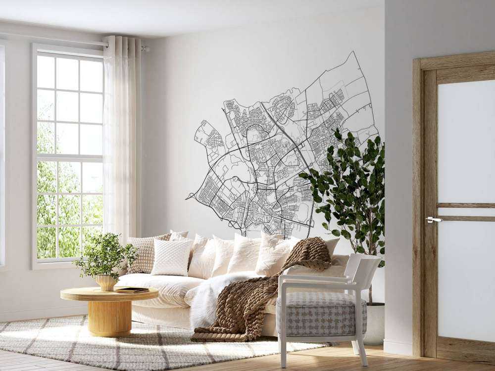 Kart over Den Bosch, hvitt