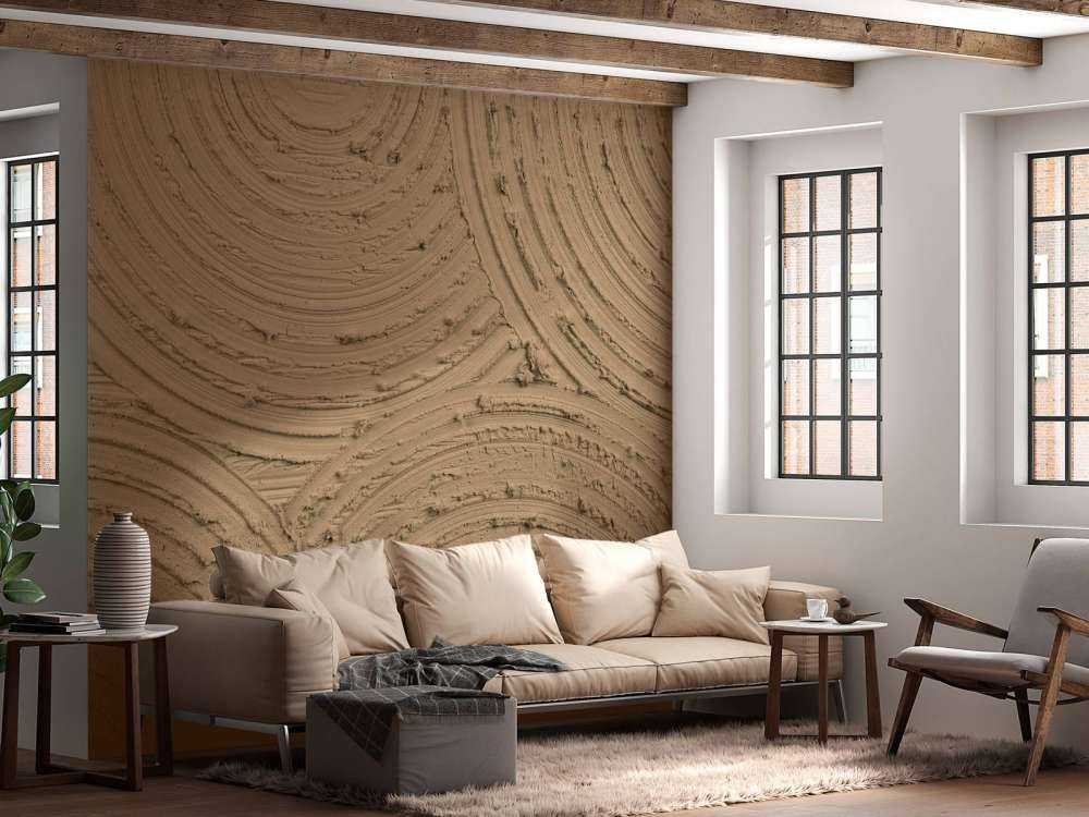 Zen cirklar grov struktur i guldbrunt