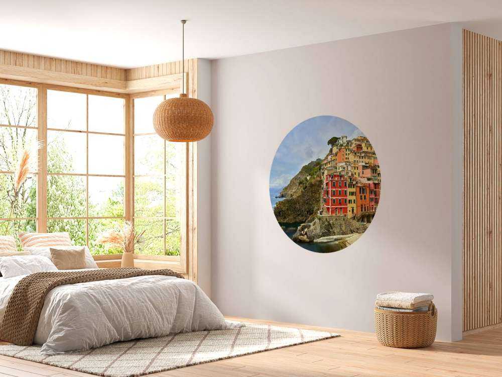 Italienska stugor vid kusten