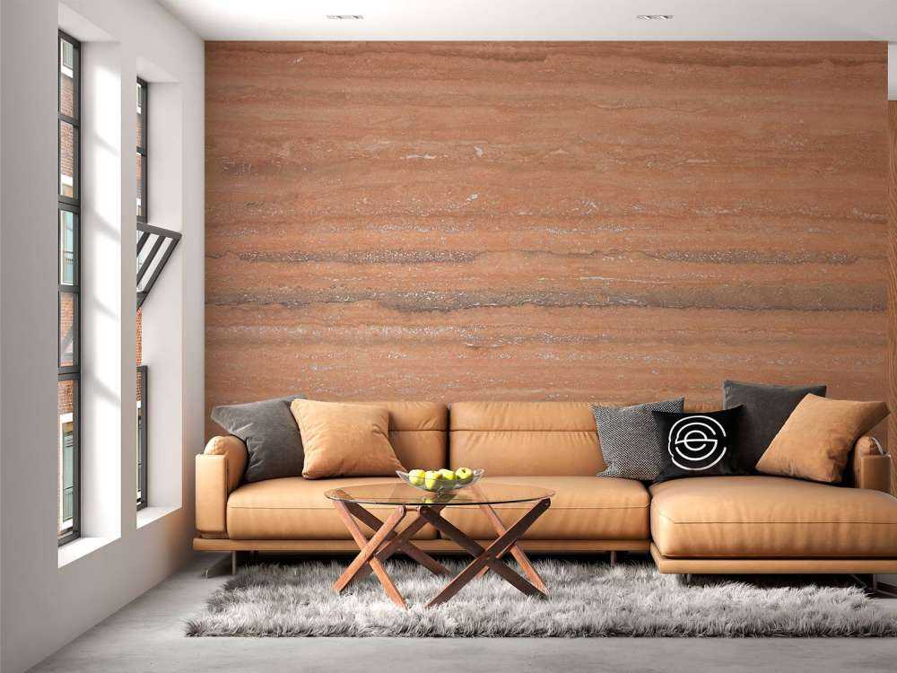 Marmor med terrakottafärg