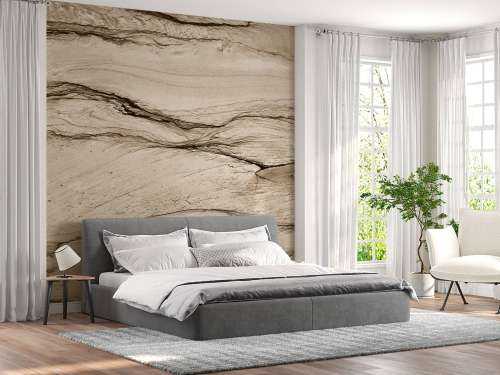 Vågig beige marmor