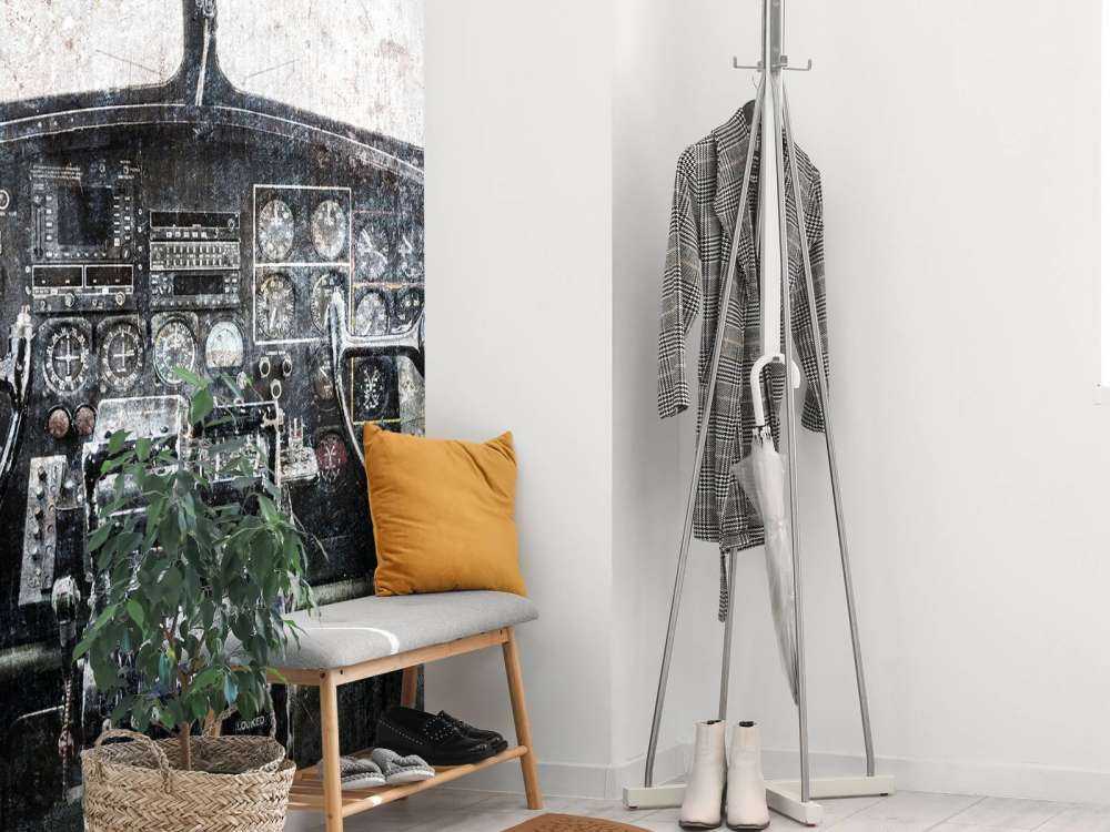 Vintage flygplans cockpit