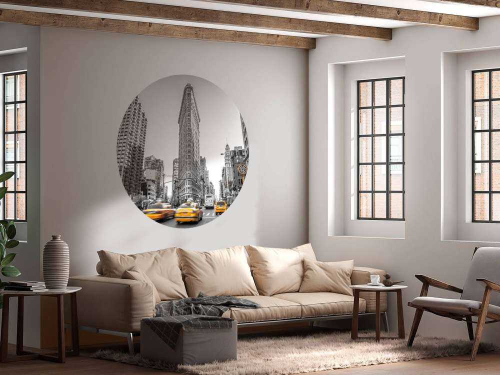 En livlig gata i New York