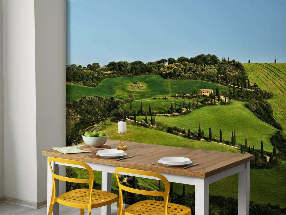 Panorama över Toscana