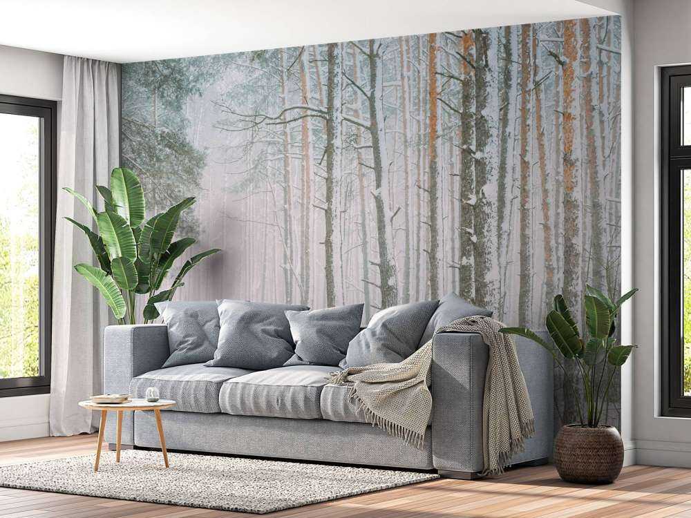 Snöig skog