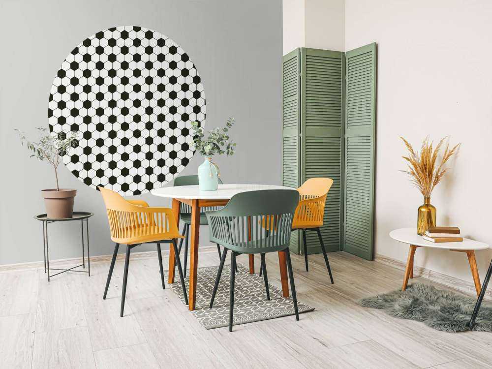 Svartvita geometriska polygpåer