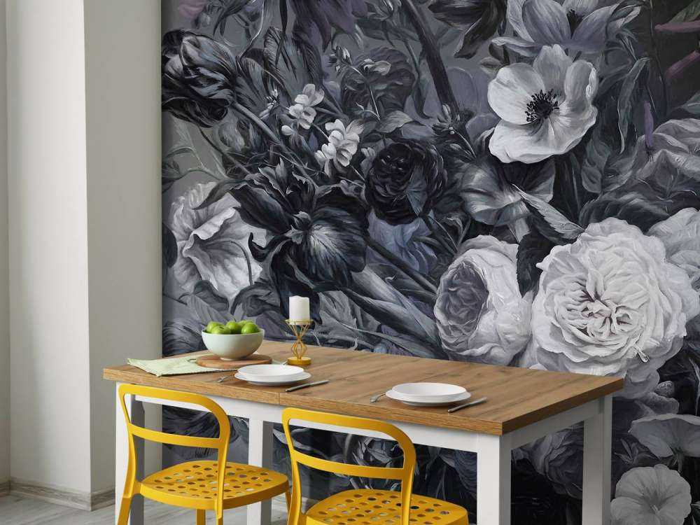 Stort bukett Grå