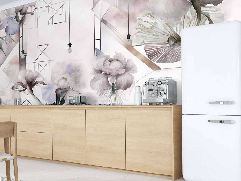 Vattenfärg Geometri Beige