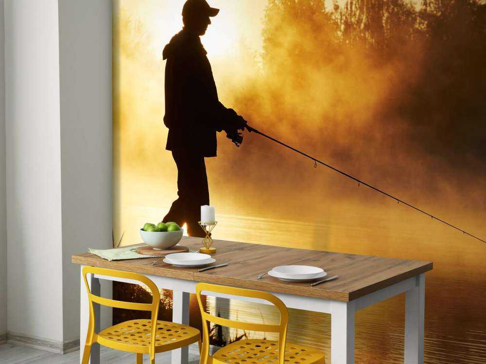 Fiskare vid soluppgång