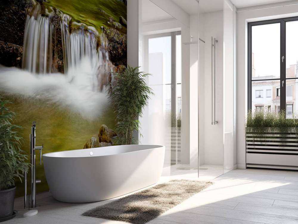 Detaljerat litet vattenfall