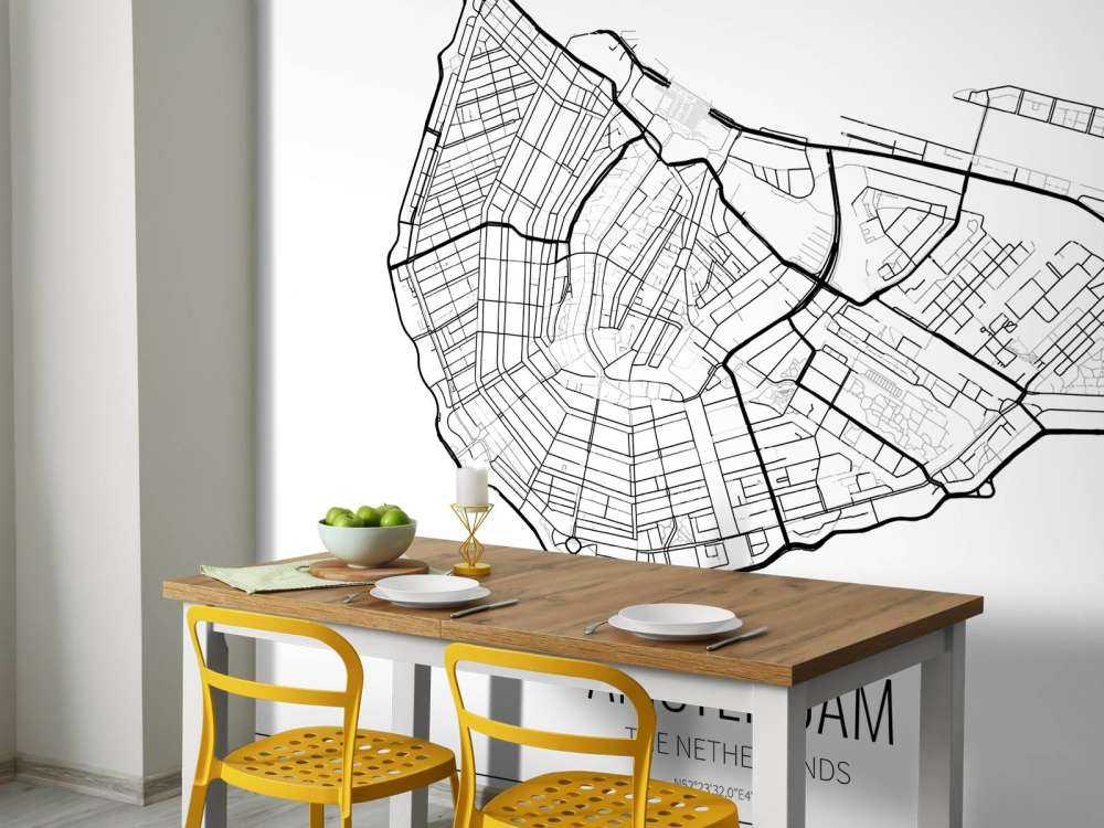 Unik karta över Amsterdam