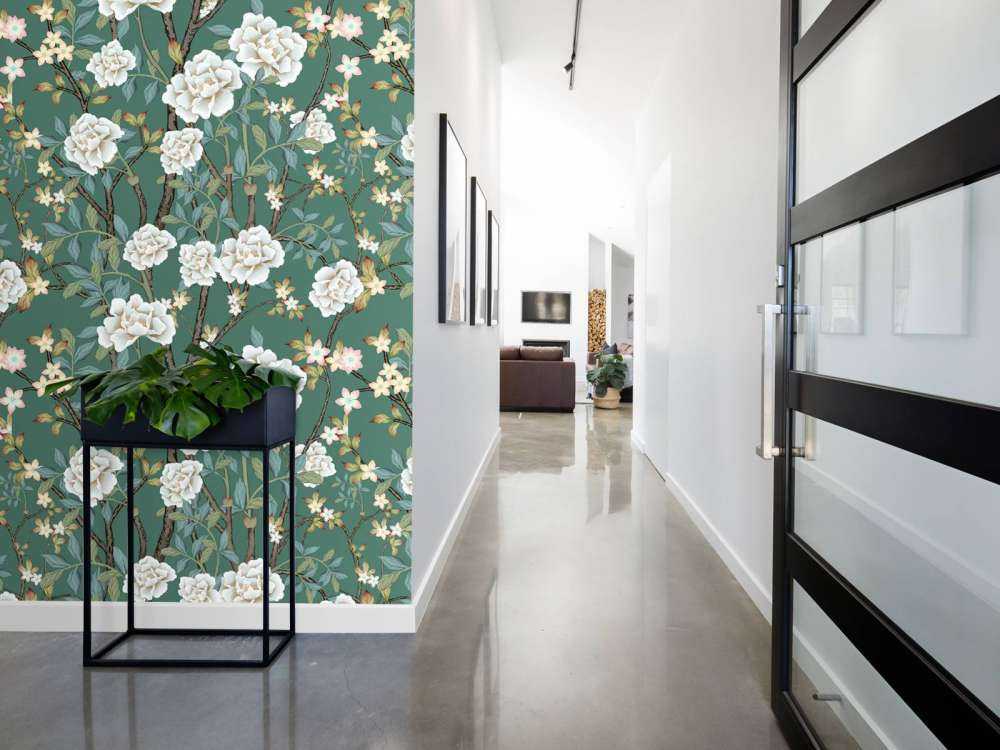 Pioner på grön bakgrund